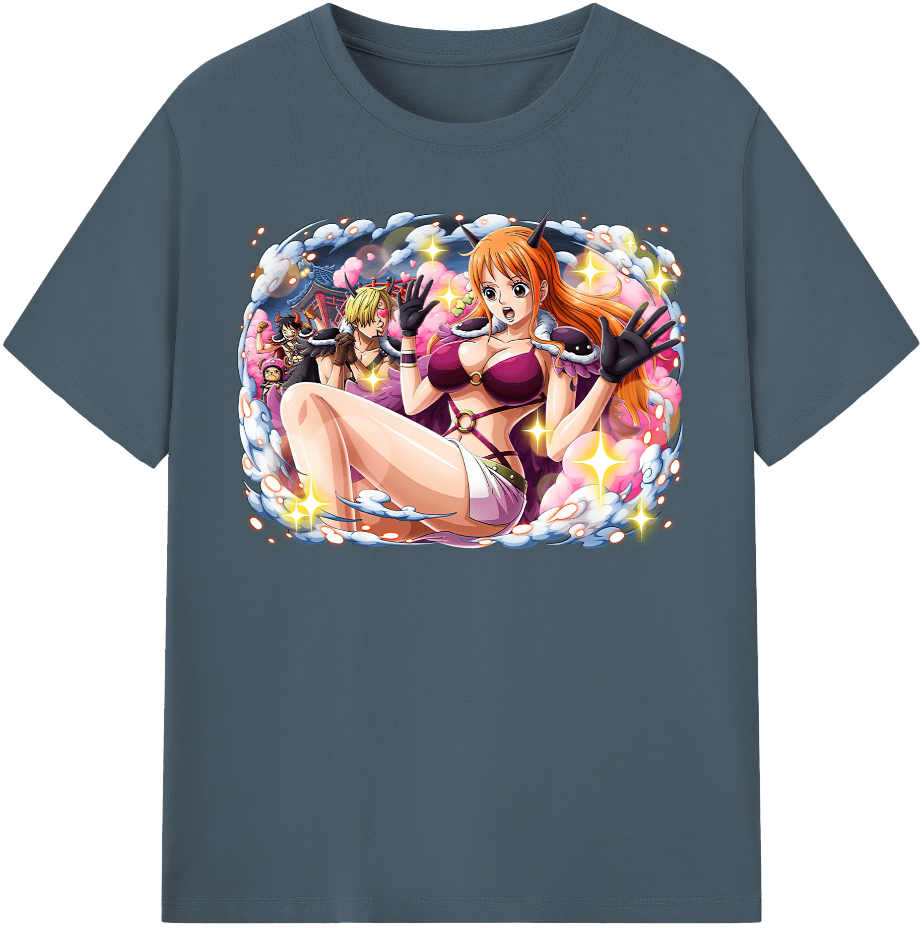 ワンピース ナミ ONE PIECE Nami 綿100％半袖Tシャツ（フロントプリント）